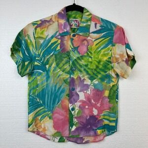 Jams World Kids Floral Hawaiian Shirt L | Made in Hawaii